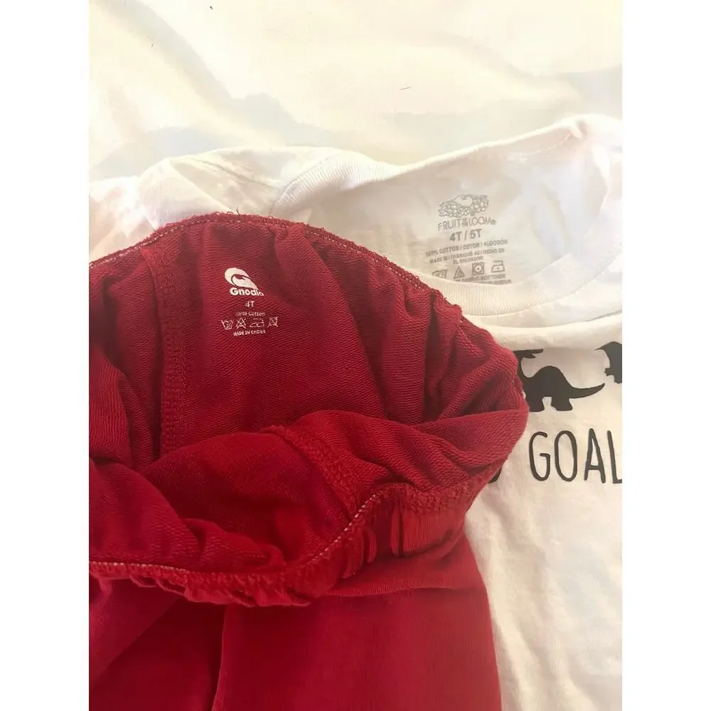 4T Toddler Outfit Set, Squad Goals Dino T Shirt & Shorts